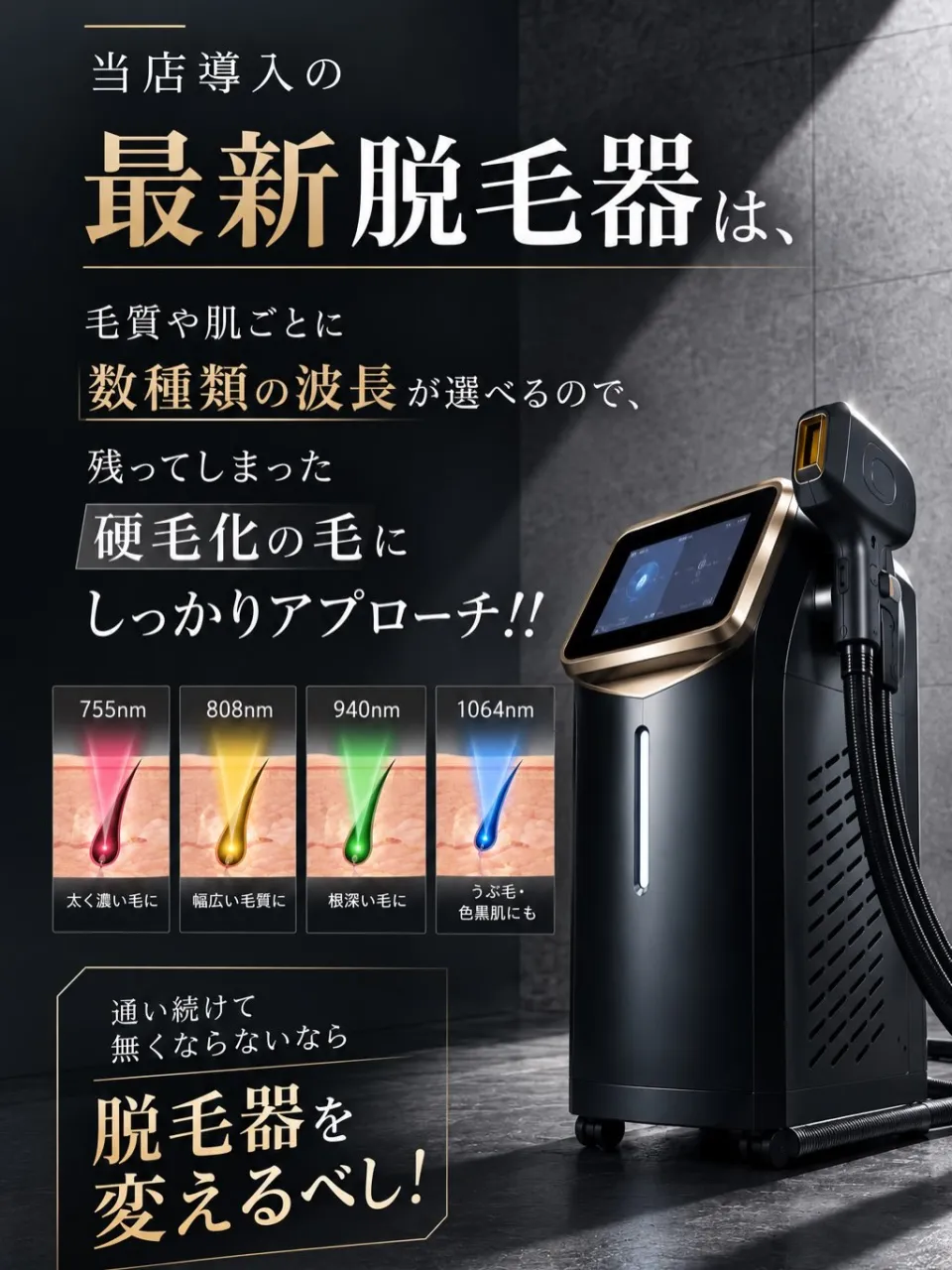 「脱毛してるのに、前より毛が濃くなった気がする…」